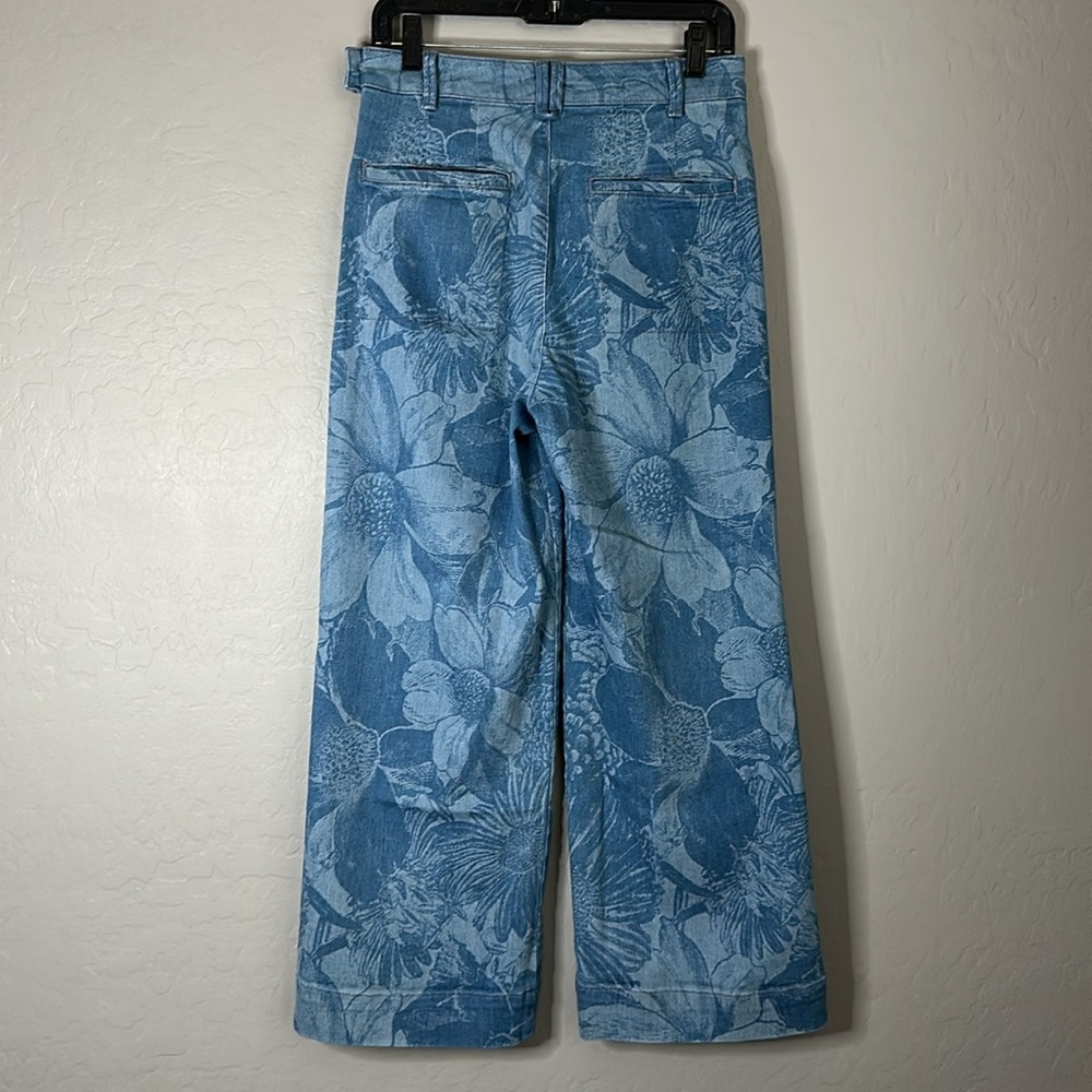 Anthropologie Pilcro The Skipper Side-Zip Cropped Floral Jeans - Picture 5 of 9